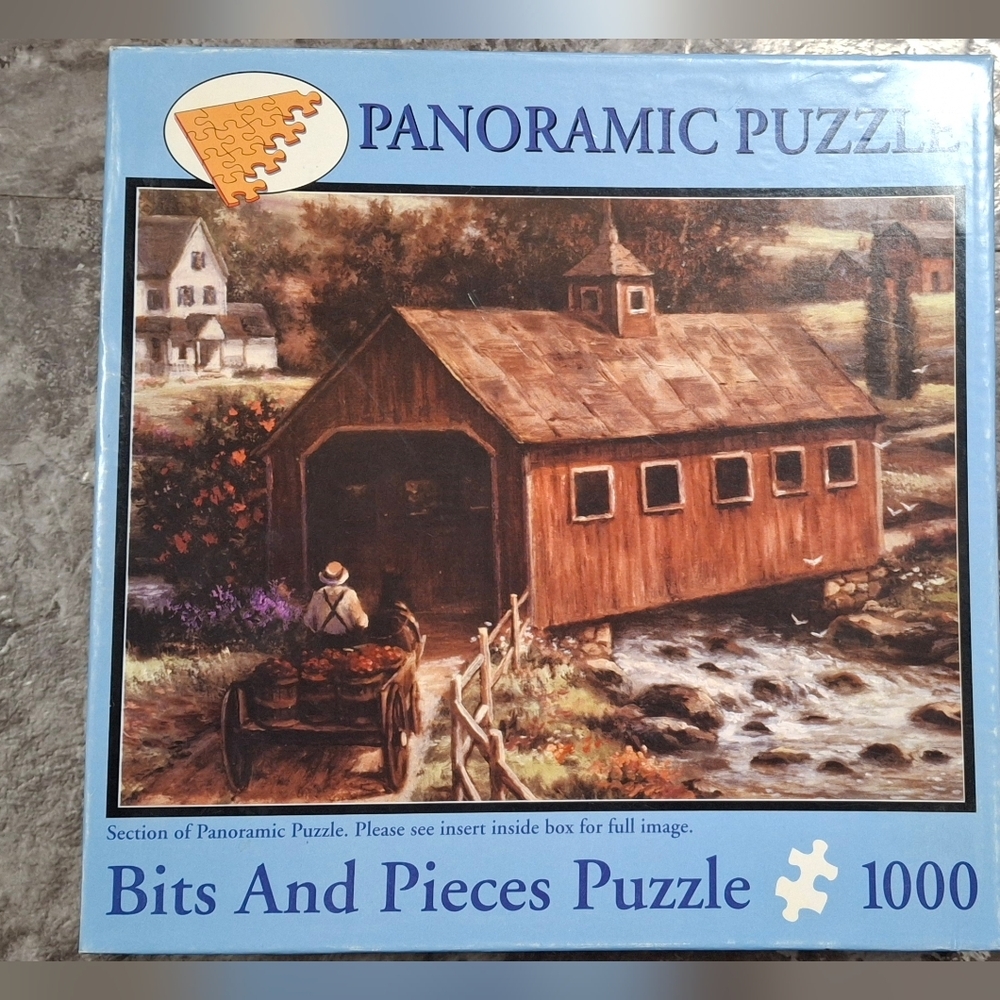 1000 Piece Panoramic Covered Bridge Puzzle